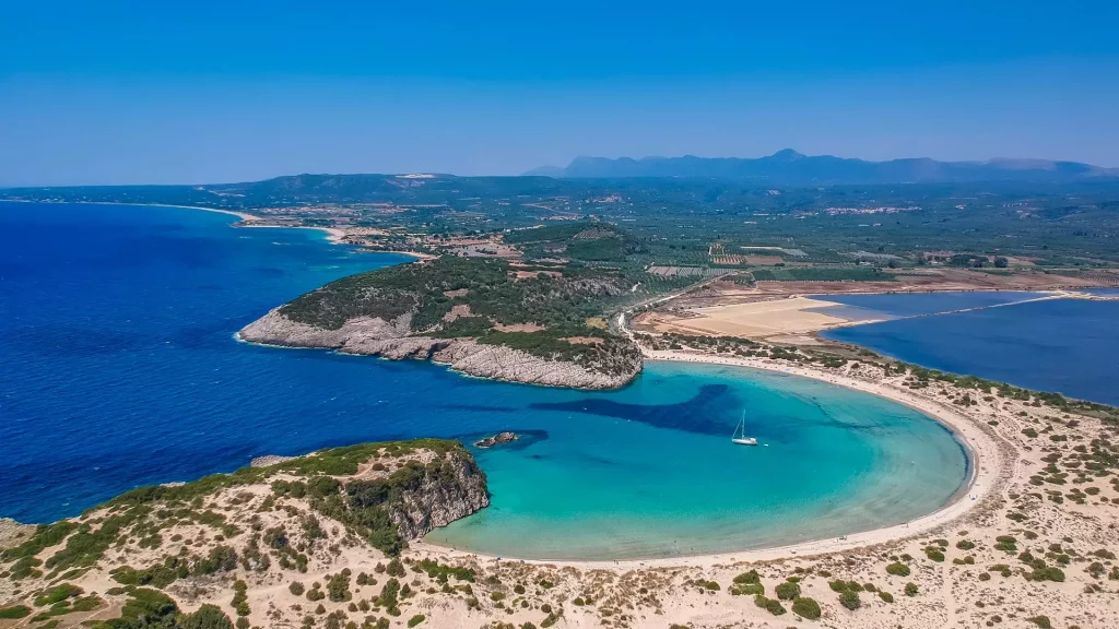 voidokilia beach in messinia